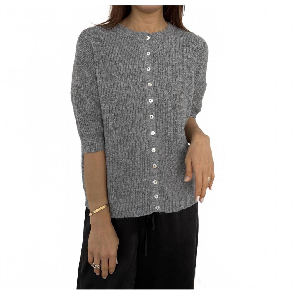 NEW THINGS BETWEEN priscilla knit slouchy top in grey